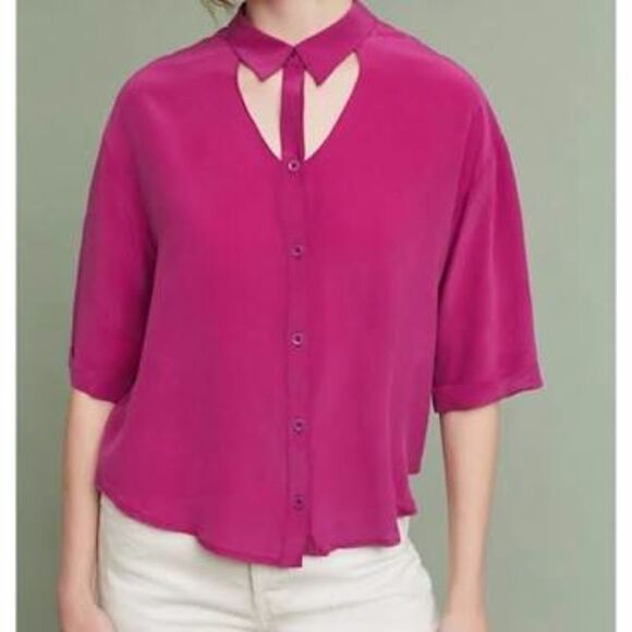 Anthropologie Maeve Mairead Silk Blouse Size S - Picture 1 of 6